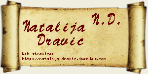 Natalija Dravić vizit kartica